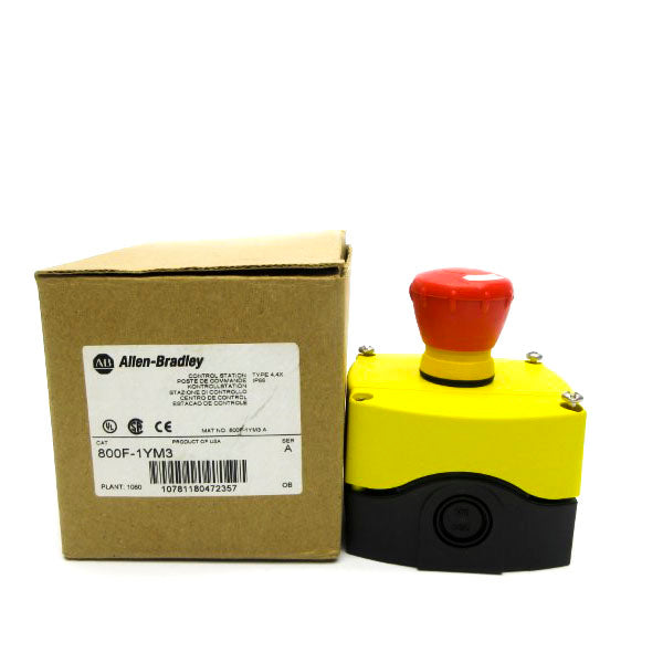 ALLEN BRADLEY 800F-1YM3 SER. A (BR/WH) NSMP