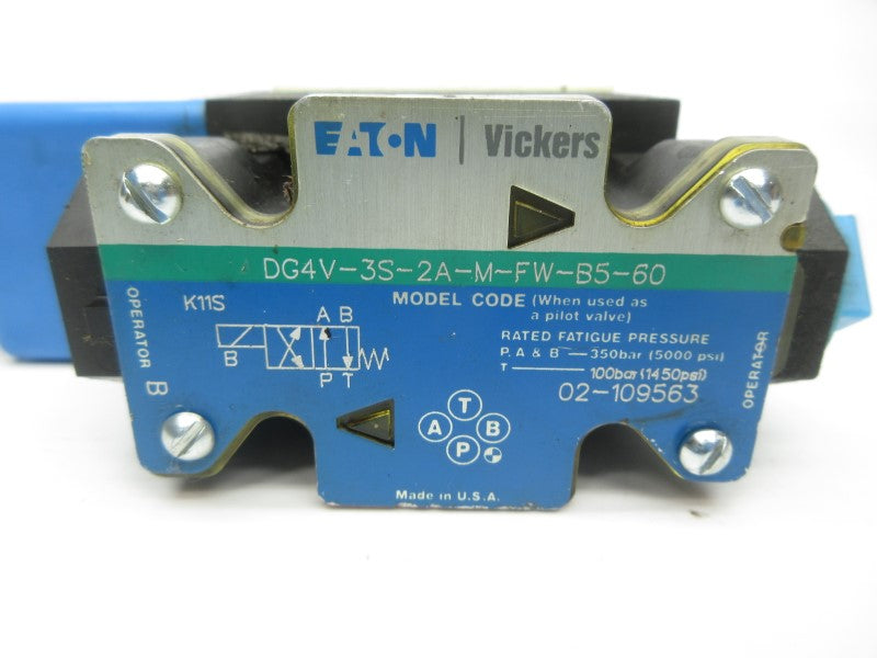 VICKERS DG4V3S2AMFWB560 02-109563 110/120V .46/.48A 1450PSI UNMP