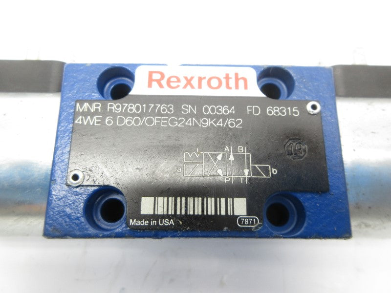 REXROTH 4WE6D60/OFEG24N9K4/62 R978017763 24VDC 1.25A NSNP