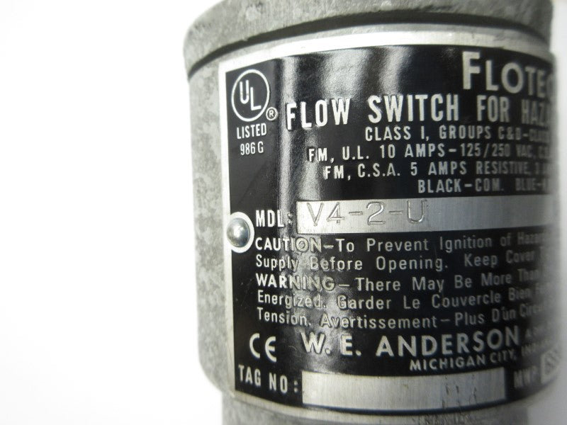 W.E. ANDERSON V4-2-U 125/250VAC 10A NSNP