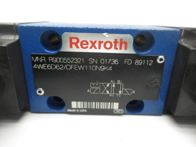 REXROTH 4WE6D62/OFEW110N9K4 R900552321 110/120V NSNP