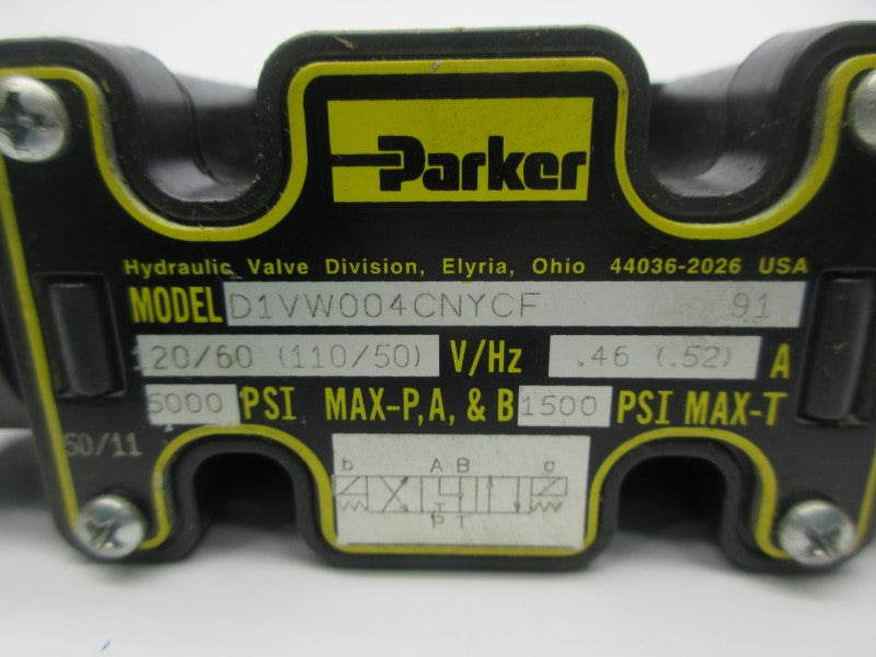 PARKER D1VW004CNYCF91 110/120V .46/.52A 5000PSI NSNP
