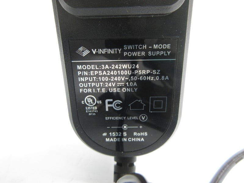 V-INFINITY 3A-242WU24 EPSA240100U-P5RP-SZ 100-240V 0.8A NSNP