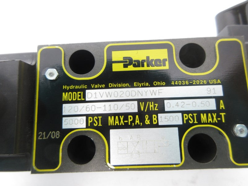 PARKER D1VW020DNYWF91 110-120V 0.42-0.50A 5000PSI (AS PICTURED) NSNP