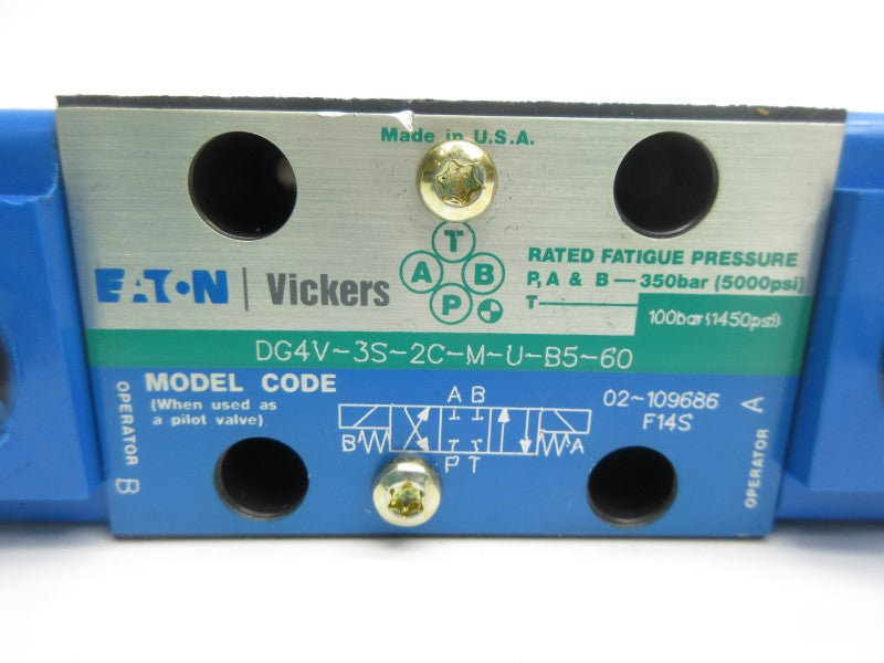 VICKERS DG4V3S2CMUB560 02-109686 110/120V .48/.46A 5000PSI NSNP