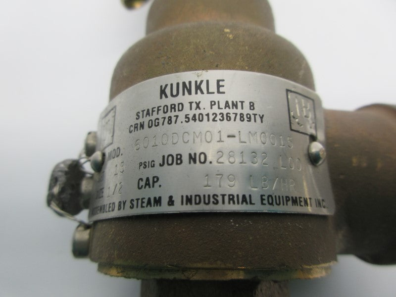 KUNKLE 6010DCM01-LM0015 13PSI 1/2" NSNP