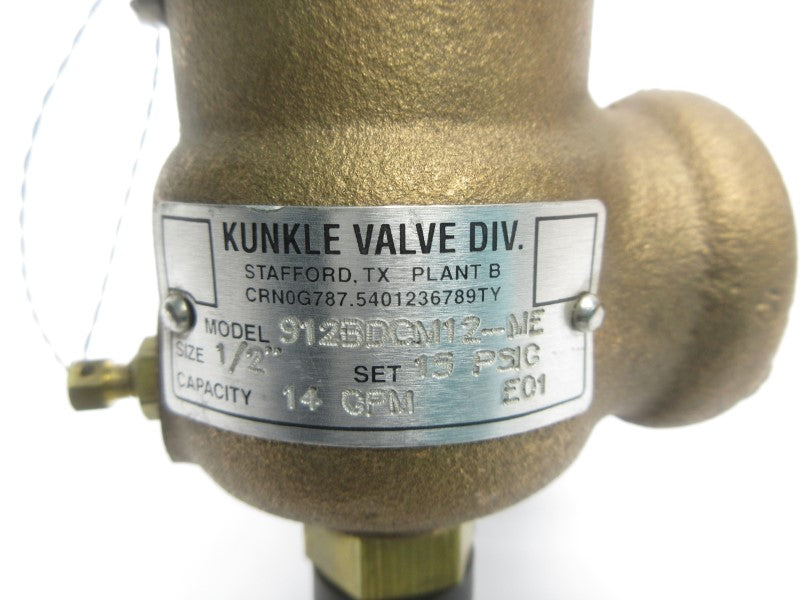 KUNKLE 912BDCM12-ME0015 15PSI 1/2" NSNP