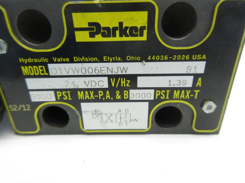PARKER D1VW006ENJW91 24VDC 1.39A 5000PSI NSNP