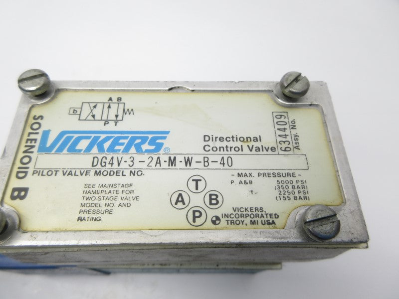 VICKERS DG4V32AMWB40 110/115/120VAC .54/.64A 5000PSI NSNP