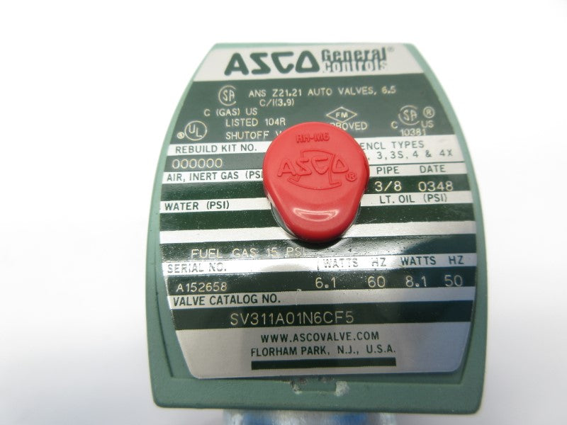 ASCO SV311A01N6CF5 110/120V 3/8" NSNP