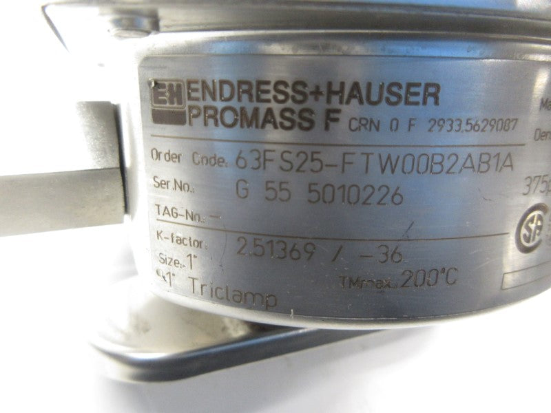 ENDRESS+HAUSER 63FS25-FTW00B2AB1A 1" NSNP