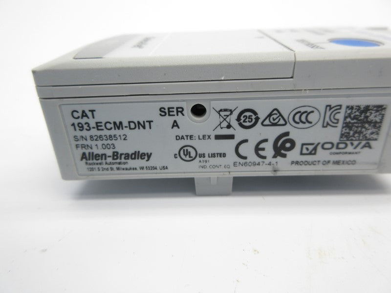 ALLEN BRADLEY 193-ECM-DNT SER. A F/W 1.003 NSNP