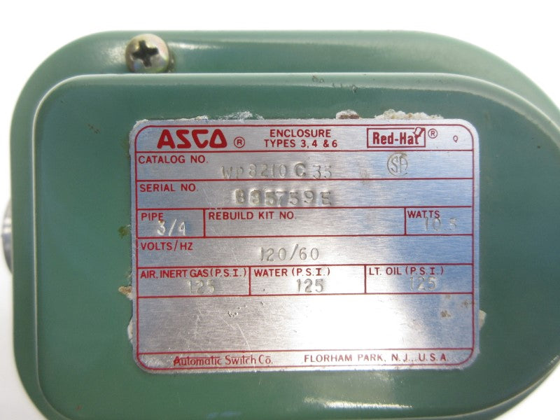 ASCO WP8210C35 120V 125PSI 3/4" NSNP