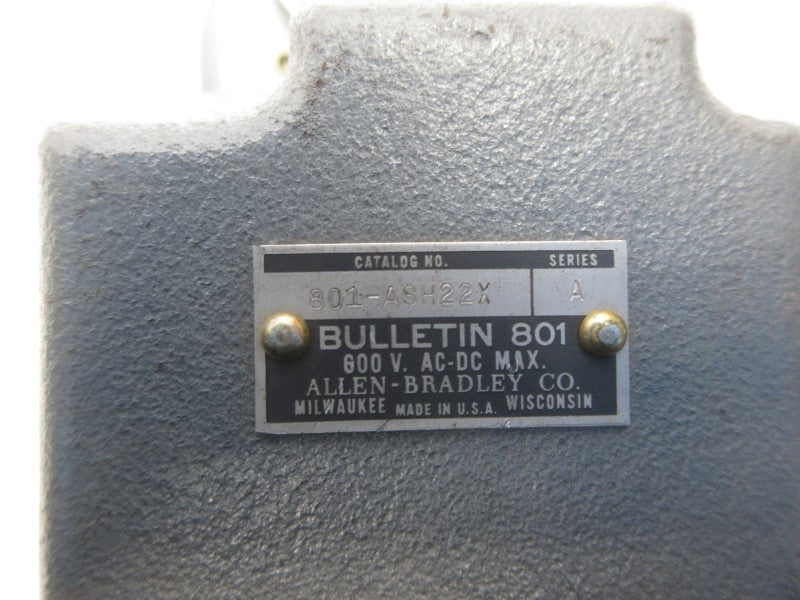 ALLEN BRADLEY 801-ASH22X SER. A 600VAC NSNP