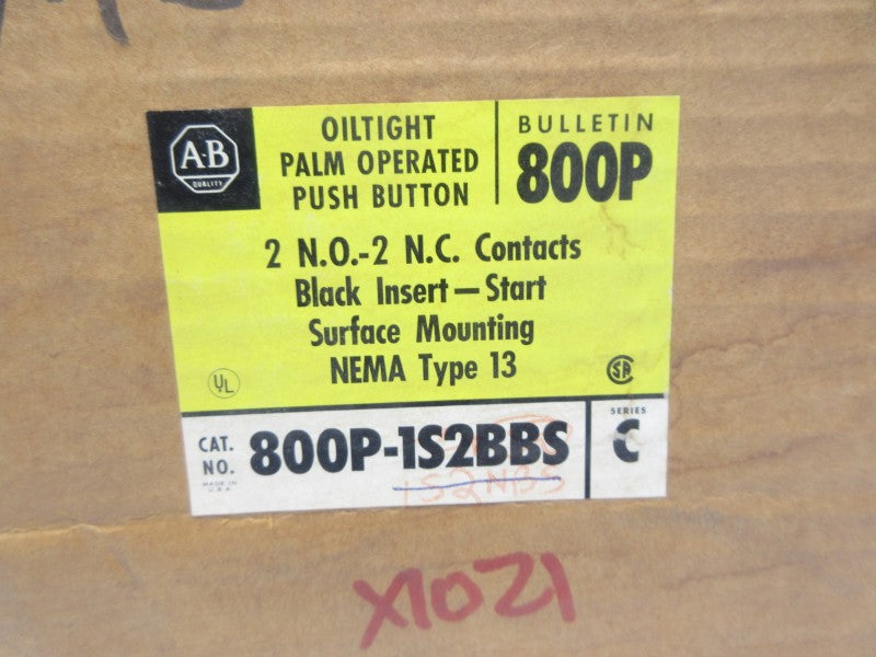 ALLEN BRADLEY 800P-1S2BBS SER. C (BR/YL) NSMP