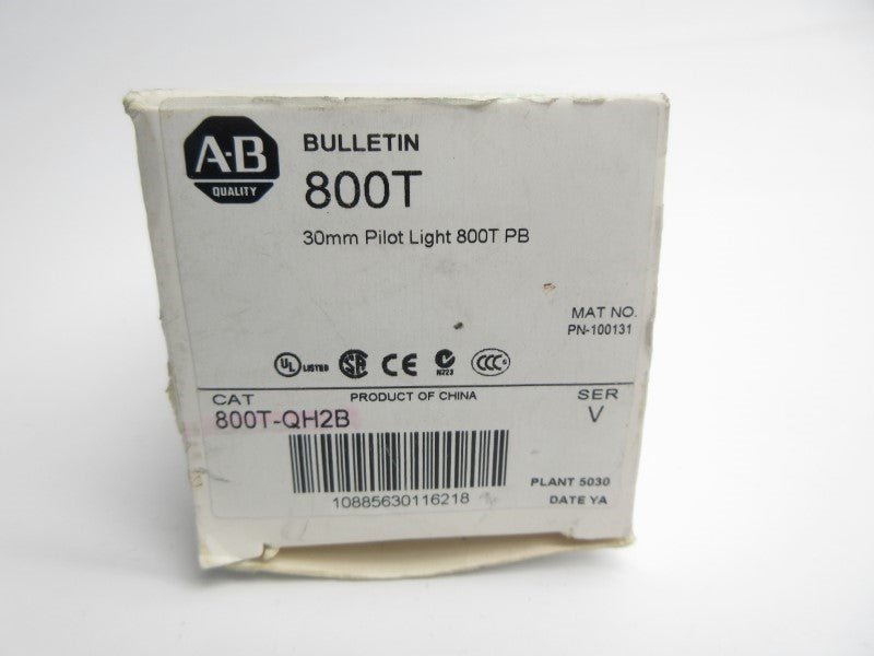 ALLEN BRADLEY 800T-QH2B SER. V 12-130VAC (WH) NSMP