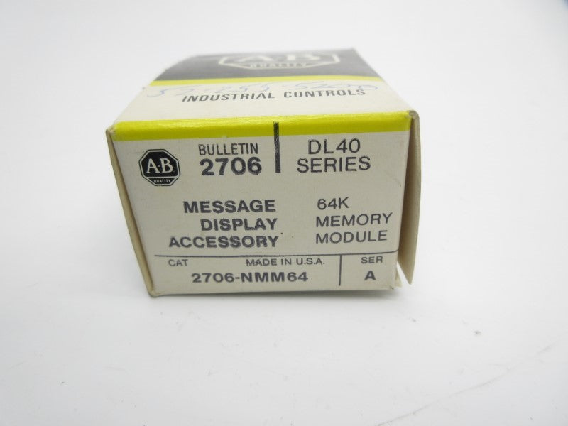 ALLEN BRADLEY 2706-NMM64 SER. A (BK/YL) NSMP