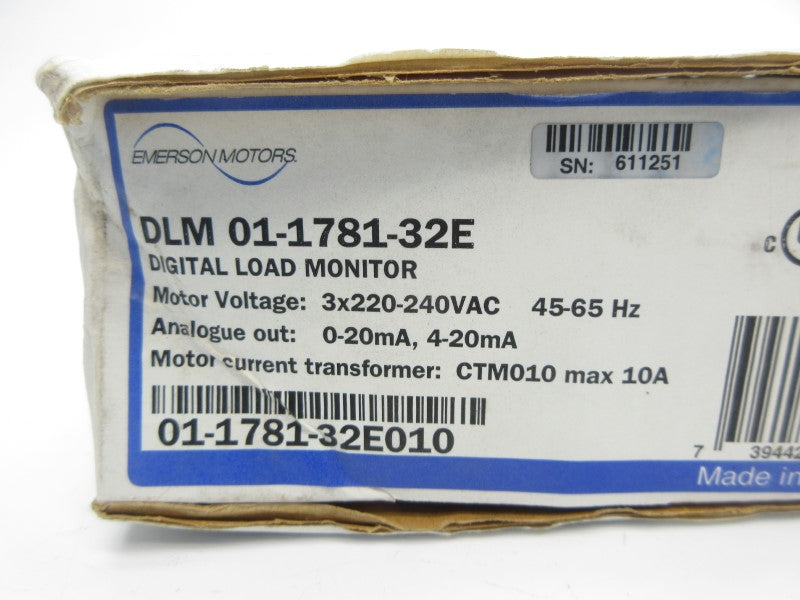 EMERSON MOTORS DLM01-1781-32E 220-240VAC NSMP