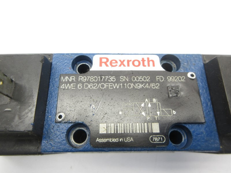 REXROTH 4WE6D62/OFEW110N9K4/62 R978017735 UNMP
