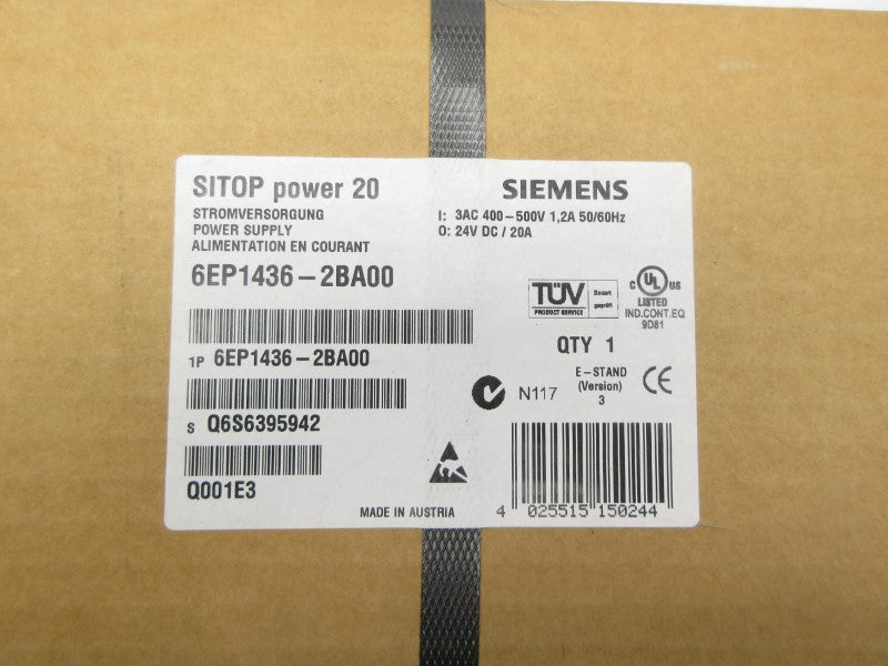 SIEMENS 6EP1436-2BA00 400-500V 1.2A NSFS