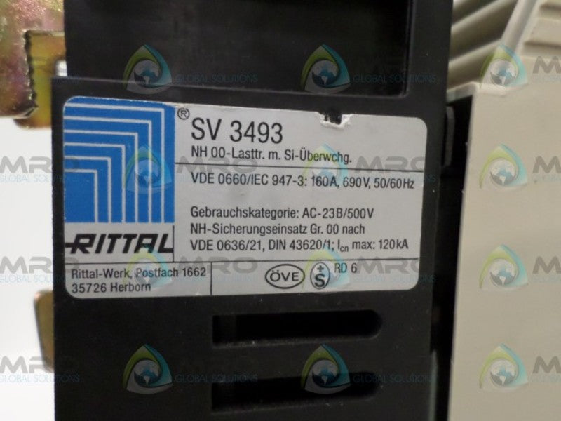 RITTAL SV3493 FUSE BLOCK 160A-690V NSNP