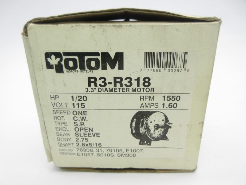 ROTOM R3-R318 115V 1.60A NSMP