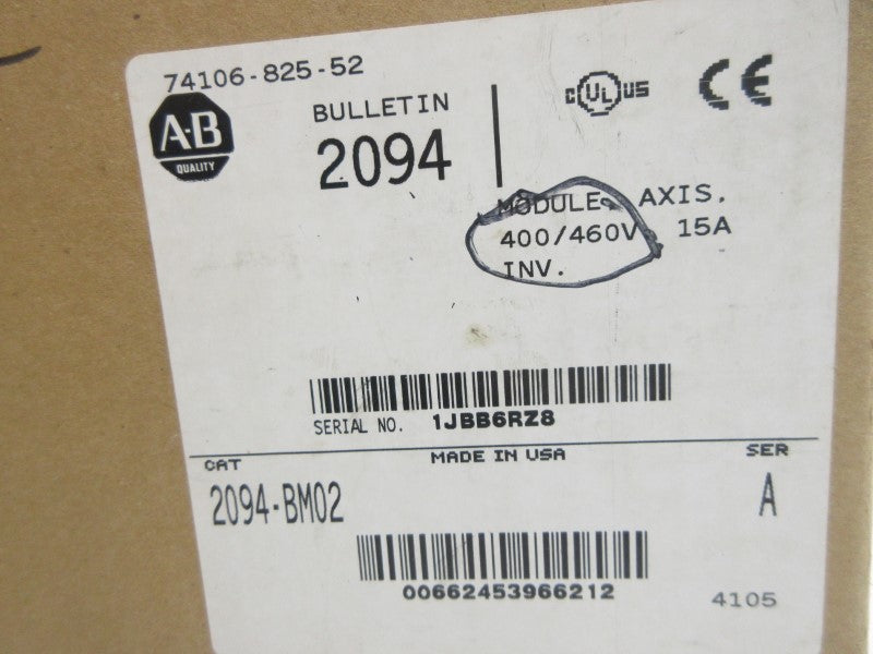ALLEN BRADLEY 2094-BM02 SER. A F/W V1.85 460V 15A NSMP