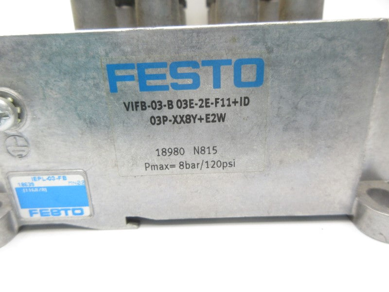 FESTO VIFB-03-B03E-2E-F11+ID 18980 120PSI UNMP