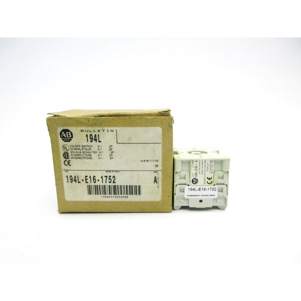 ALLEN BRADLEY 194L-E16-1752 SER. A (BR/WH) NSMP