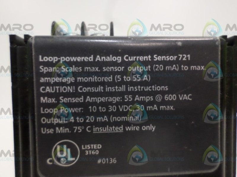 HAWKEYE 721 LOOP-POWERED ANALOG CURRENT SENSOR NSNP