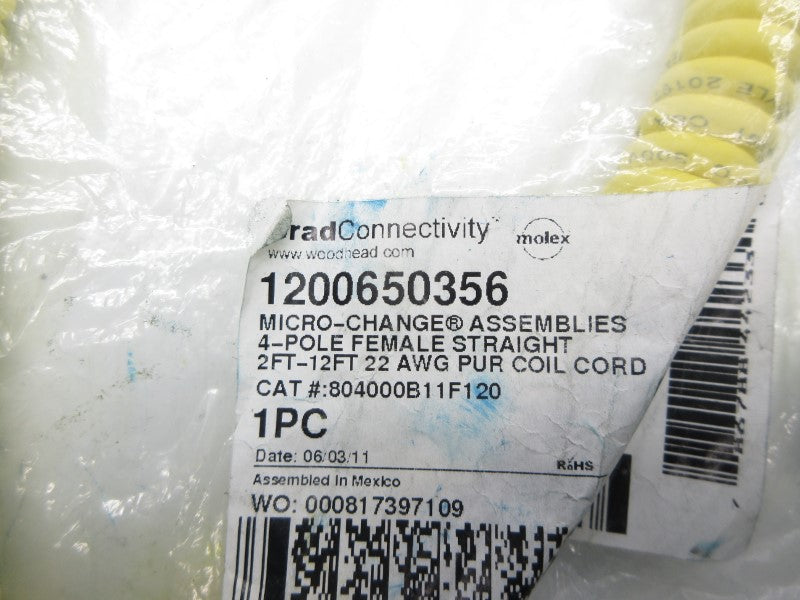 DANIEL WOODHEAD 1200650356 804000B11F120 2-12' 250V 4A NSMP