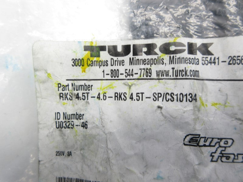 TURCK RKS4.5T-4.6-RKS4.5T-SP/CS10134 U0329-46 250V 3A NSMP