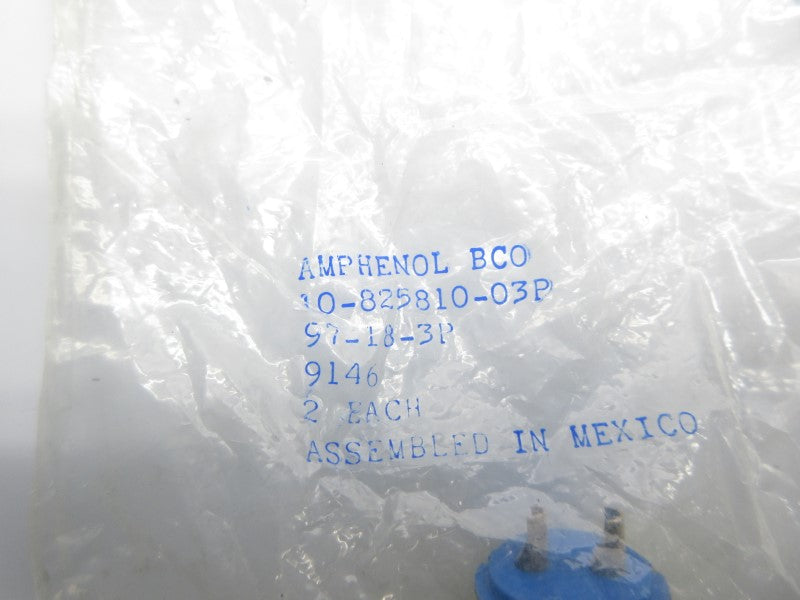 AMPHENOL 97-18-3P 10-825810-039 (PKG OF 2) NSMP