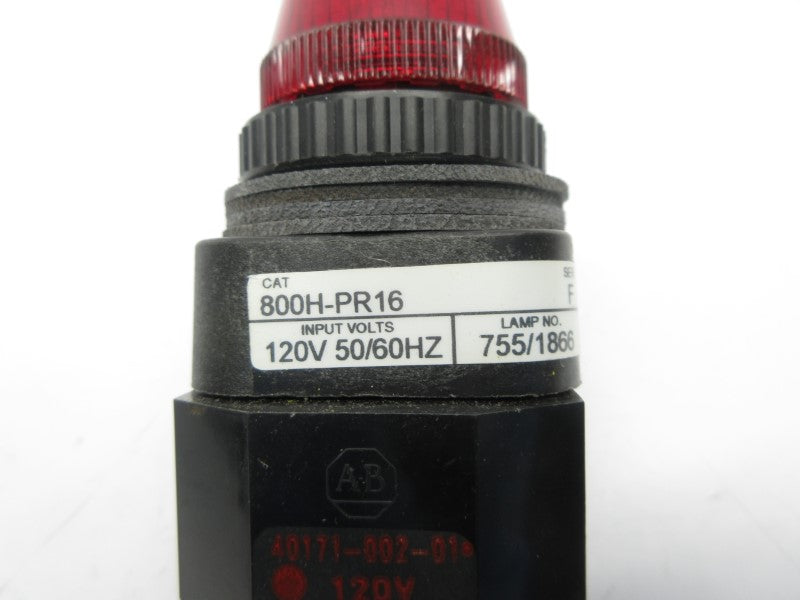 ALLEN BRADLEY 800H-PR16R SER. F 120V NSNP