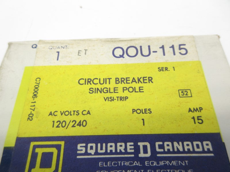 SQUARE D QOU-115 SER. 1 120/240V 15A NSMP
