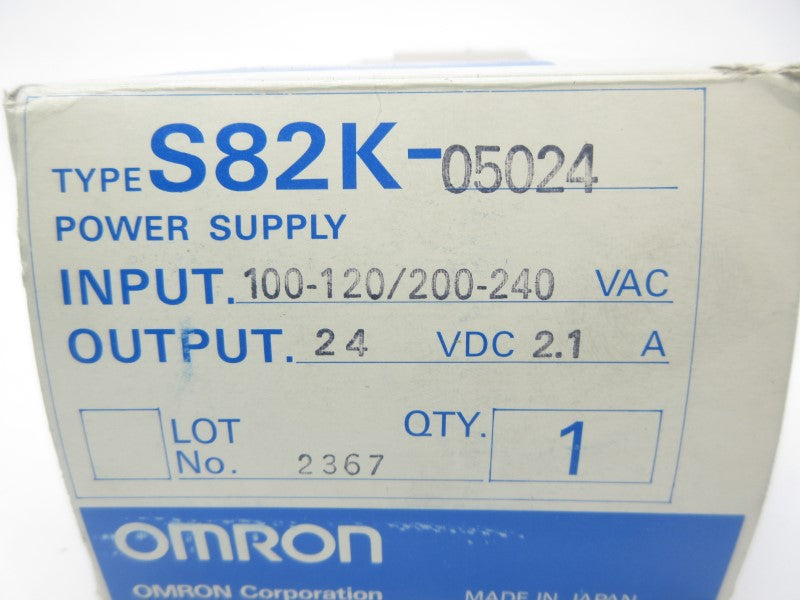 OMRON S82K-05024 100-120/200-240VAC 1.3/0.8A NSMP