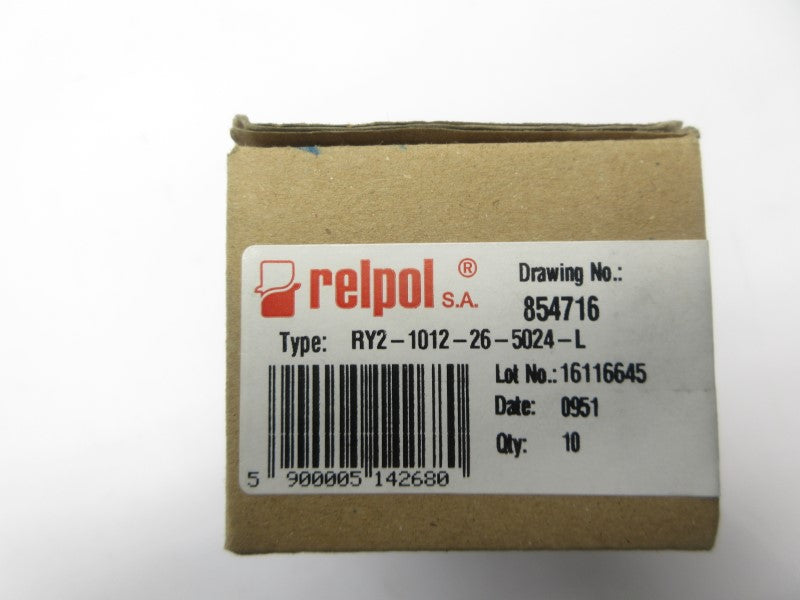 RELPOL RY2-1012-26-5024-L 24V (PKG OF 10) NSMP