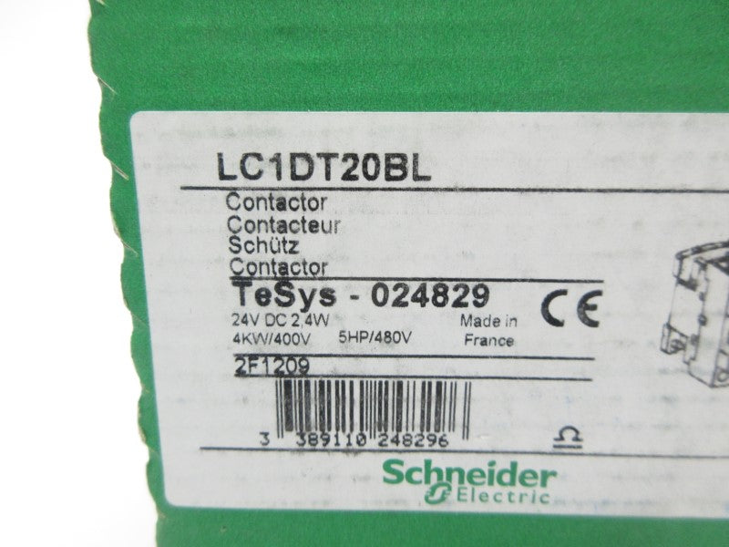 SCHNEIDER ELECTRIC LC1DT20BL 24VDC NSFS