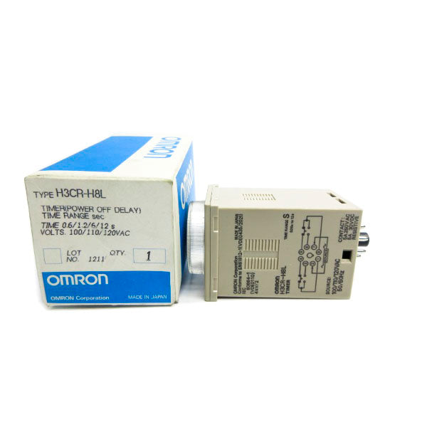OMRON H3CR-H8L 100/110/120VAC 0.6/1.2/6/12S NSMP