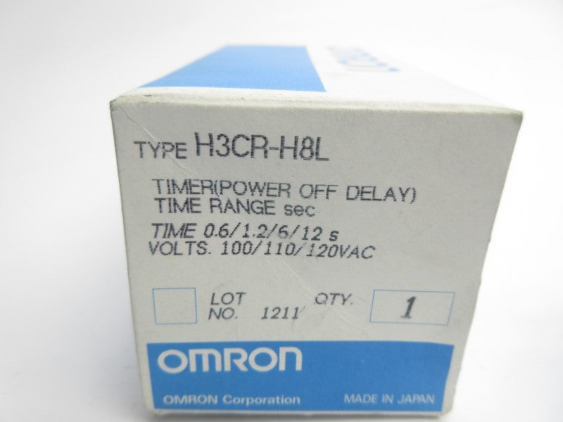 OMRON H3CR-H8L 100/110/120VAC 0.6/1.2/6/12S NSMP