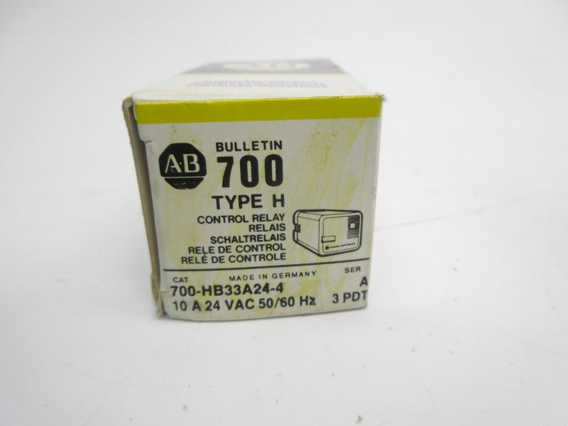 ALLEN BRADLEY 700-HB33A24-4 SER. A 24VAC 10A (BK/YL) NSMP