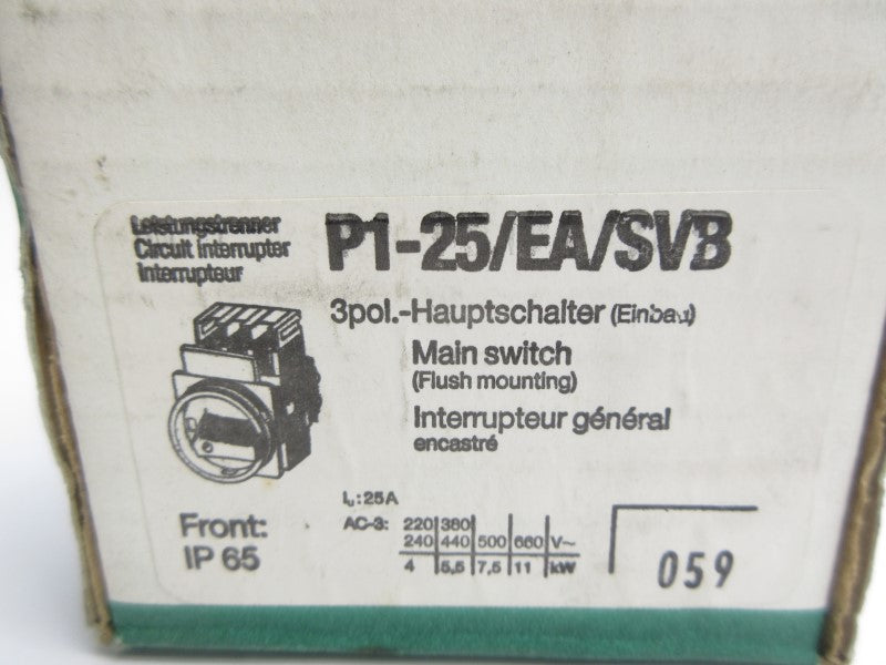 KLOCKNER MOELLER P1-25/EA/SVB 600VAC 20A NSMP
