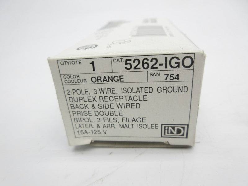 LEVITON 5262-IGO 125V 15A NSMP