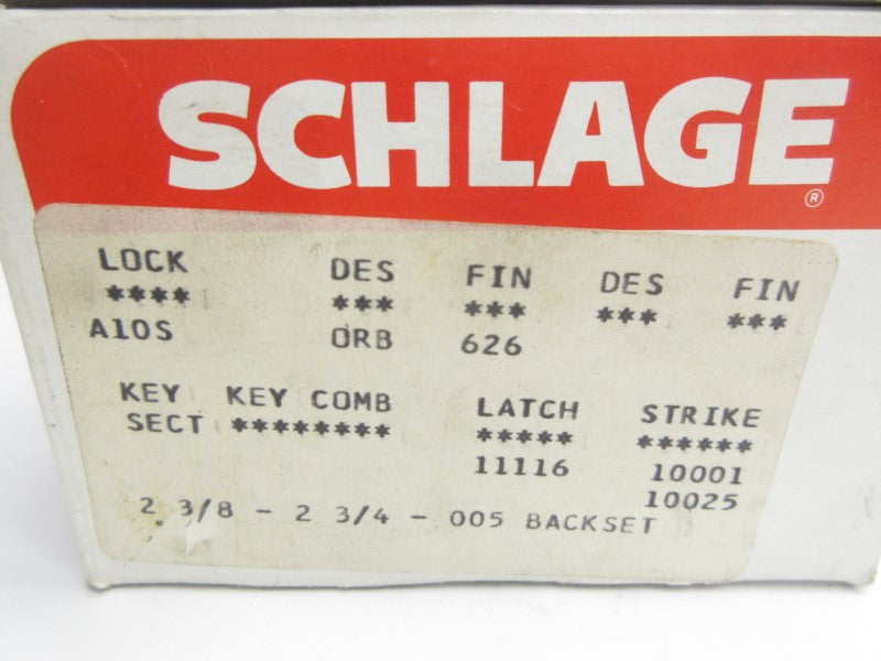 SCHLAGE A10S NSMP