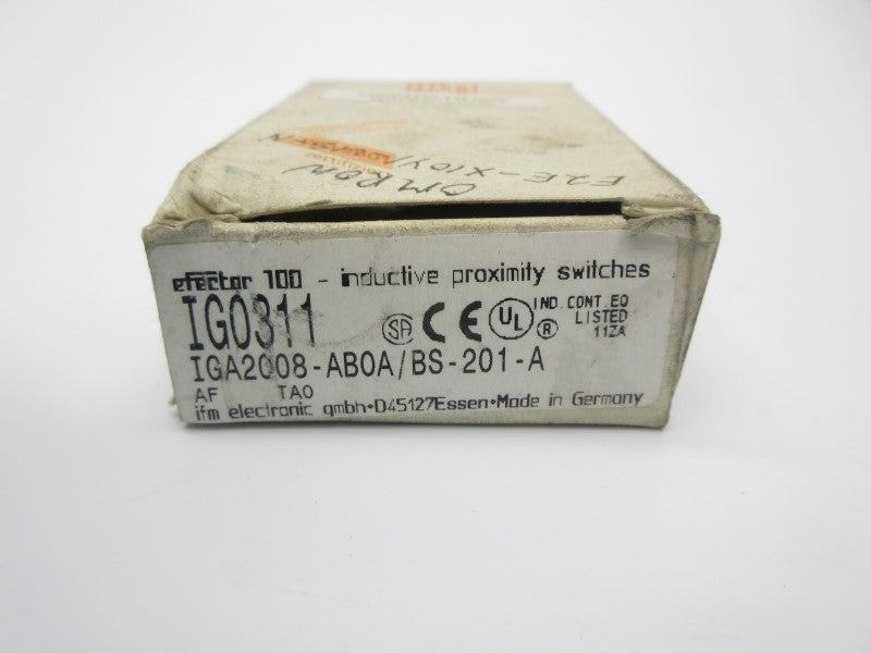 IFM EFECTOR IG0311 IGA2008-ABOA/BS-201-A 20-250V NSMP