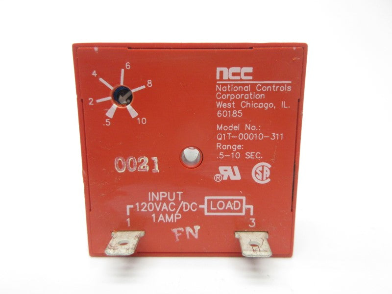 NCC Q1T-00010-311 120VAC/DC 1A .5-10S UNMP