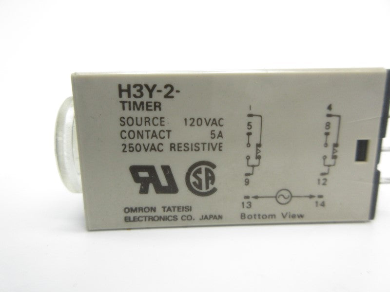 OMRON H3Y-2 120VAC 5A 0-50S UNMP