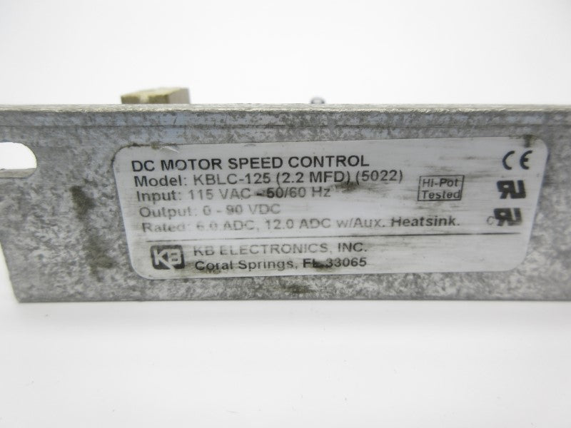 KB ELECTRONICS KBLC-125 115VAC UNMP