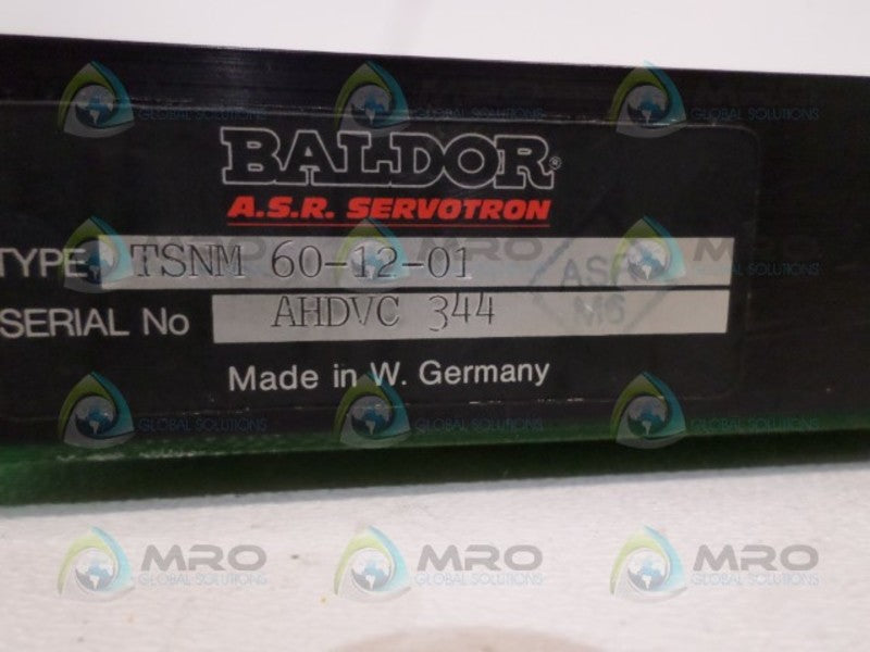 BALDOR ASR SERVATION TSNM60-12-01 SERVO DRIVE NSNP