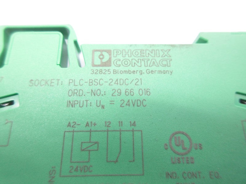 PHOENIX CONTACT PLC-BSC-24DC/21 2966016 24VDC (GREEN) NSNP